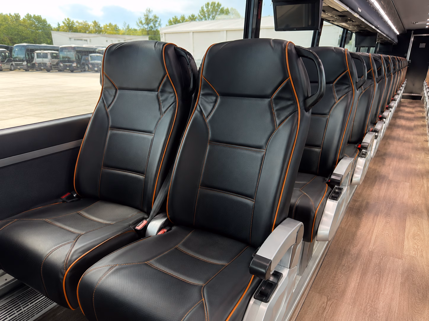 lawton charter bus rental interior