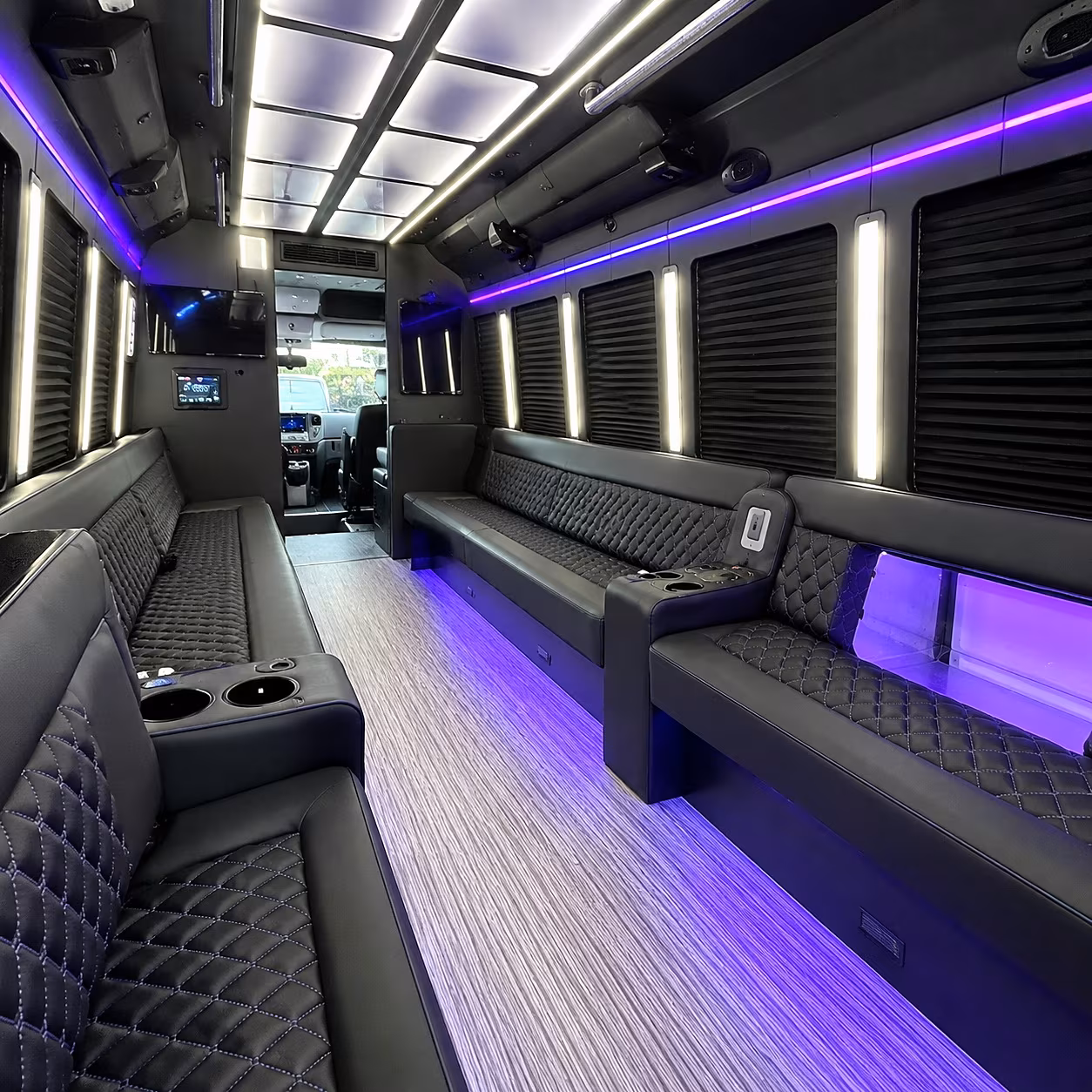 lawton party bus rental interior